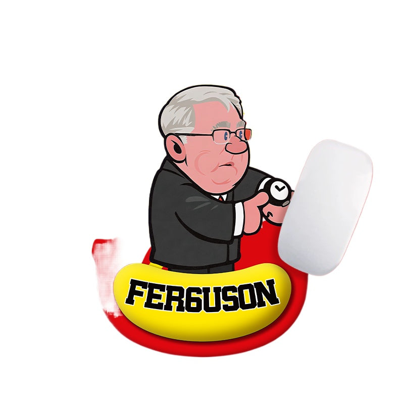 Football Star Cartoon Mouse Pad with Wrist Support – Anti-Fatigue Ergonomic Design