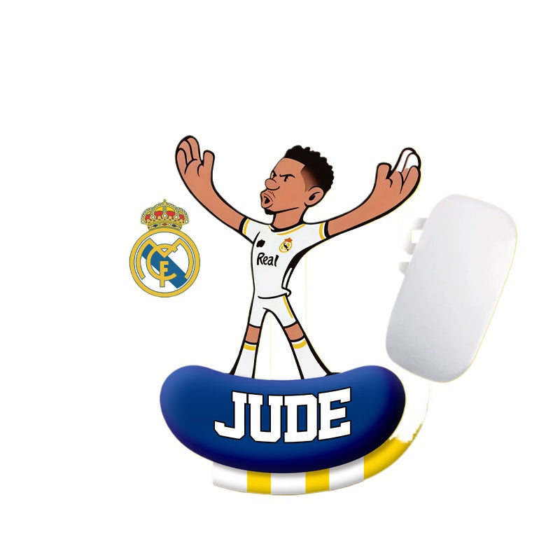 Football Star Cartoon Mouse Pad with Wrist Support – Anti-Fatigue Ergonomic Design