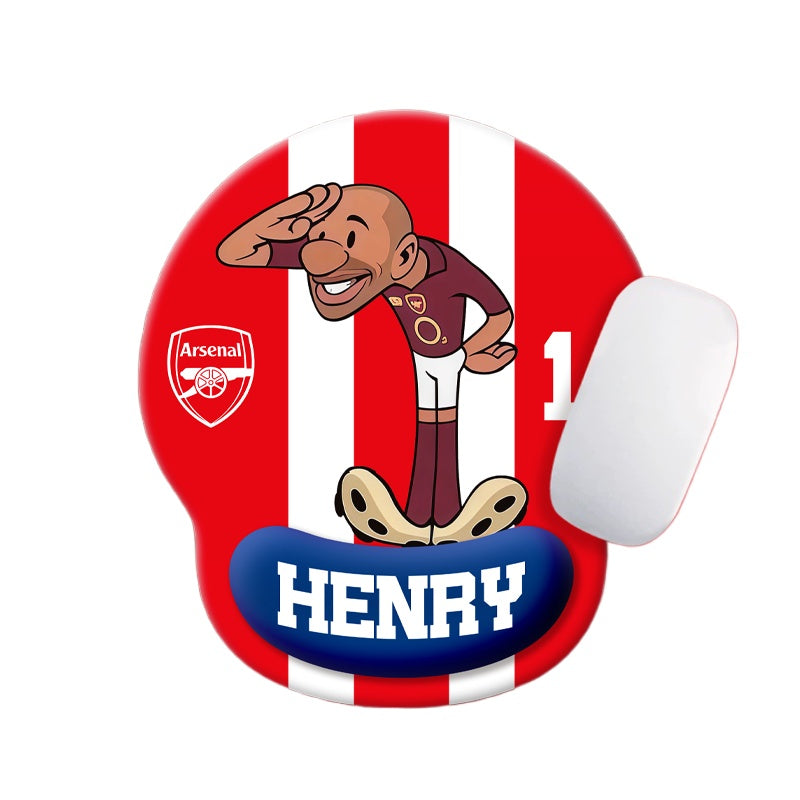 Football Star Cartoon Mouse Pad with Wrist Support – Anti-Fatigue Ergonomic Design