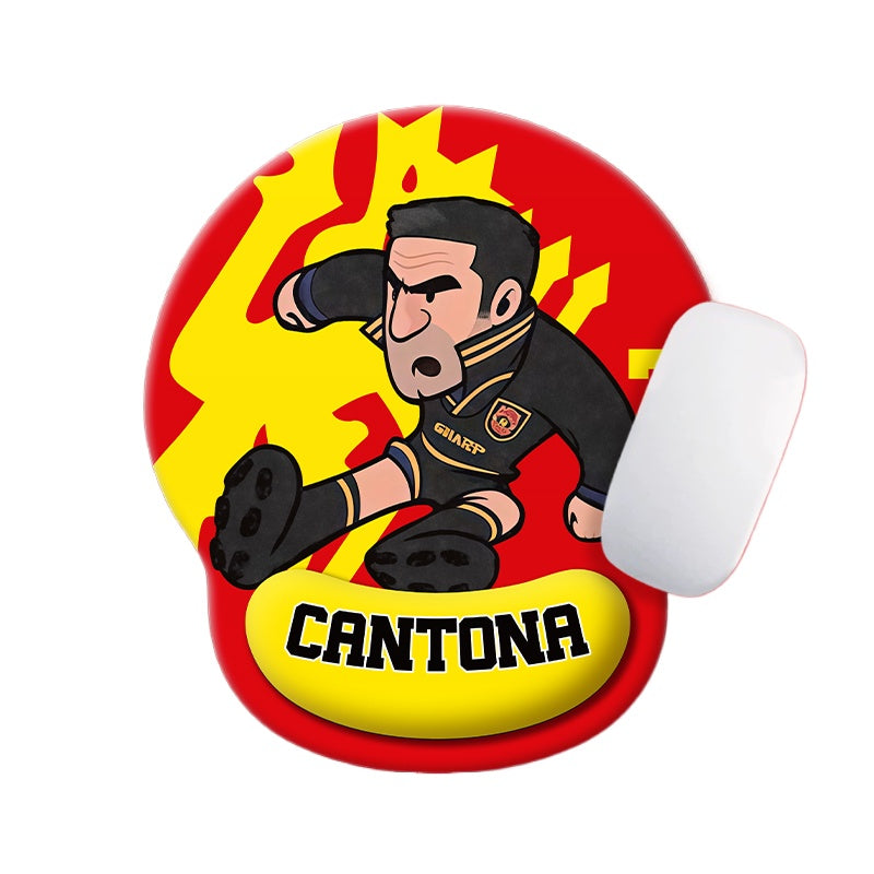 Football Star Cartoon Mouse Pad with Wrist Support – Anti-Fatigue Ergonomic Design