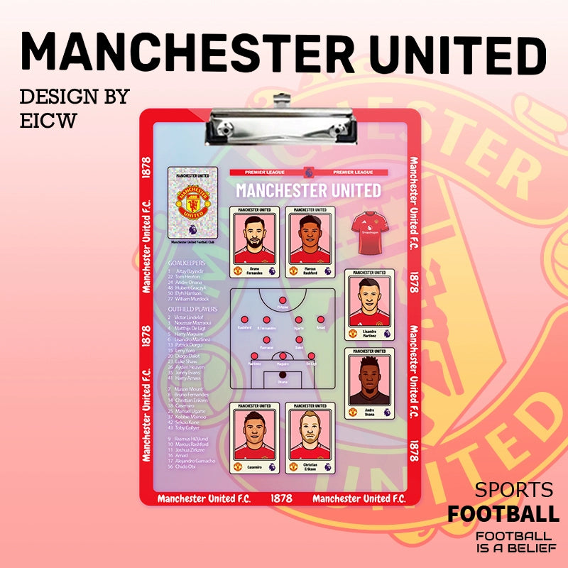 Football Tactics Clipboard – Team-Specific Versions | Collectible Fan Strategy Board