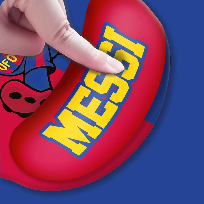 Football Star Cartoon Mouse Pad with Wrist Support – Anti-Fatigue Ergonomic Design