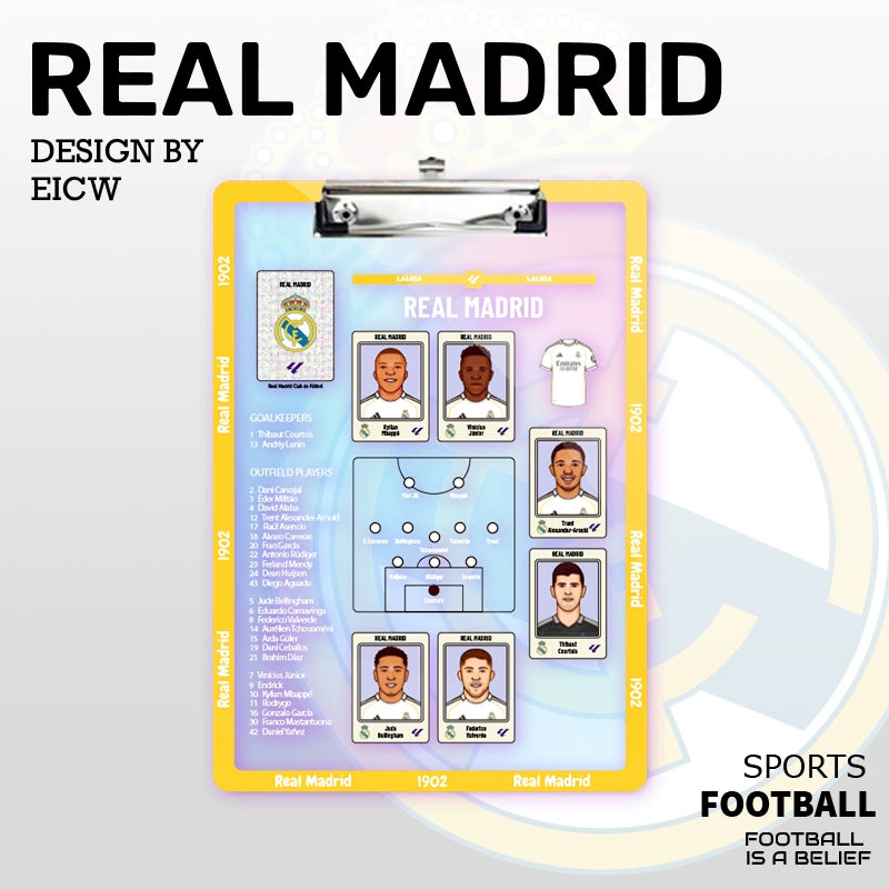 Football Tactics Clipboard – Team-Specific Versions | Collectible Fan Strategy Board