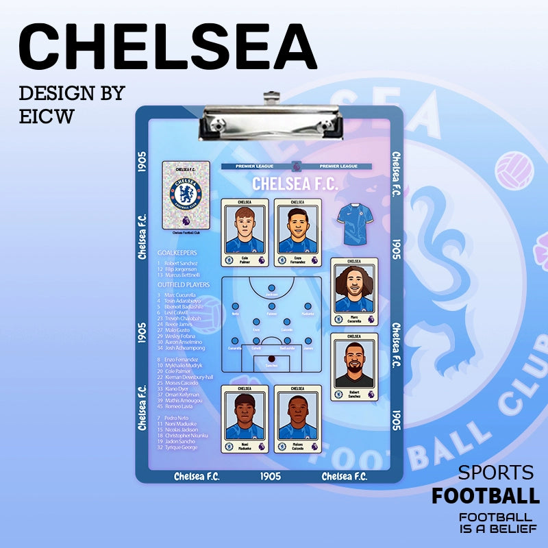 Football Tactics Clipboard – Team-Specific Versions | Collectible Fan Strategy Board