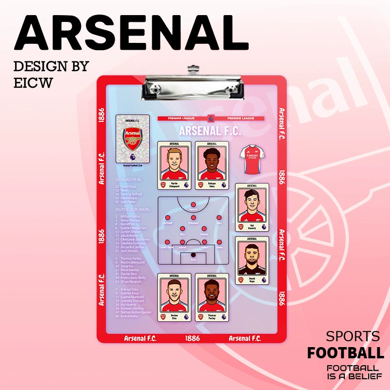 Football Tactics Clipboard – Team-Specific Versions | Collectible Fan Strategy Board