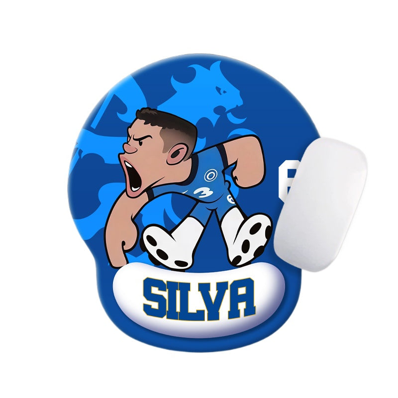 Football Star Cartoon Mouse Pad with Wrist Support – Anti-Fatigue Ergonomic Design