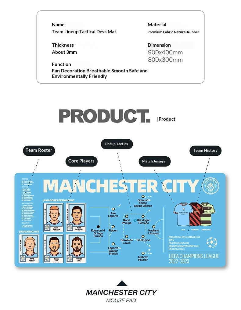 Football Club Keyboard Mat – Personalized Club Editions | Football Fan Desk Accessory