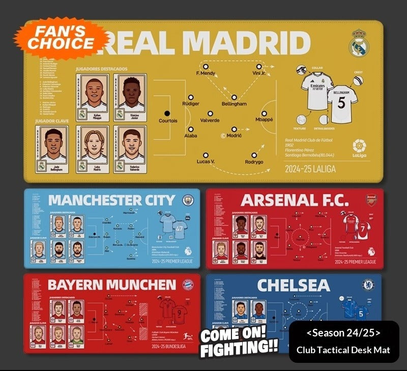 Football Club Keyboard Mat – Personalized Club Editions | Football Fan Desk Accessory