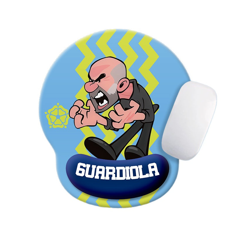 Football Star Cartoon Mouse Pad with Wrist Support – Anti-Fatigue Ergonomic Design